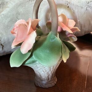 Elegant Floral Basket Accent